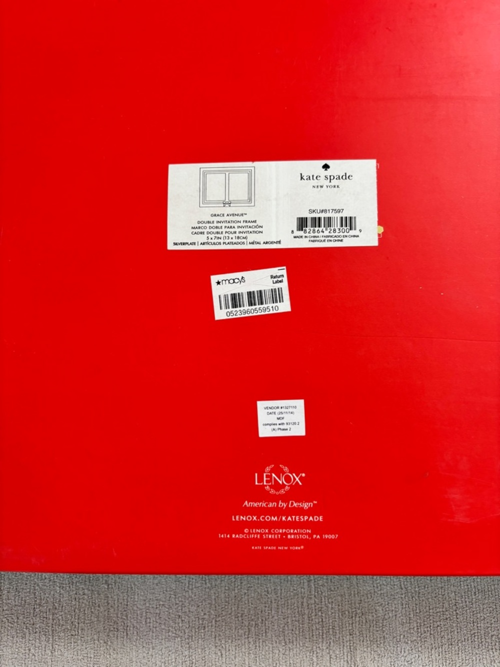 kate spade Silver Mirrored Double Picture Frame with Bow Accent - Picture 5 of 6